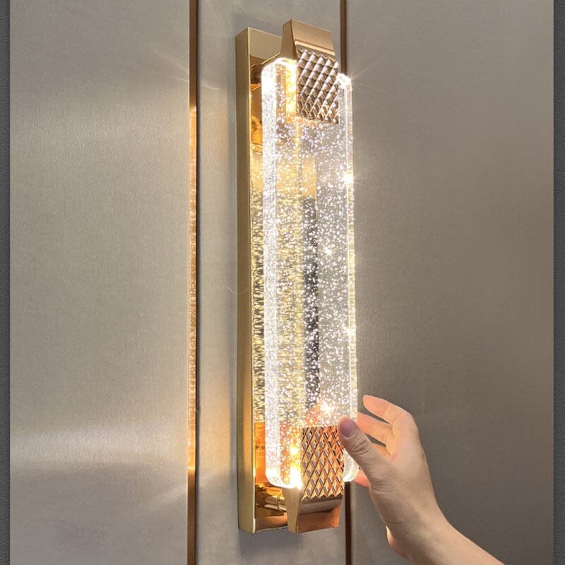 Modern Luxury Crystal Rectangular Bubble Wall Lamp