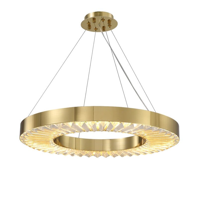 Crystal Ring Gold Frame Chandelier Lamp