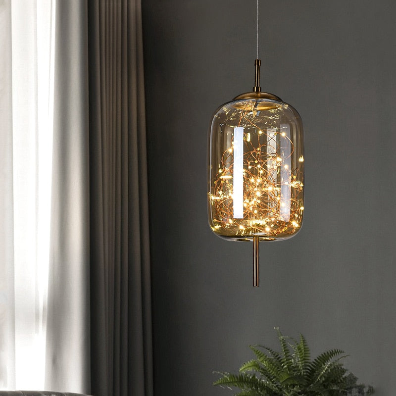Luxury Glass Globe Sprinkle Pendant Light