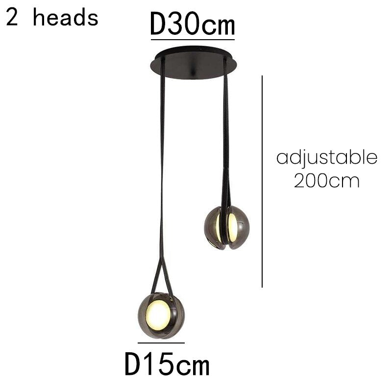 Blackhole Glass Ball Round Pendant Lights