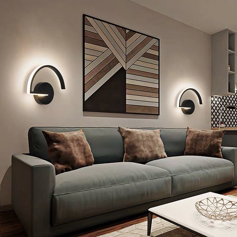 Minimalist Semi-Circle Metal Wall Light