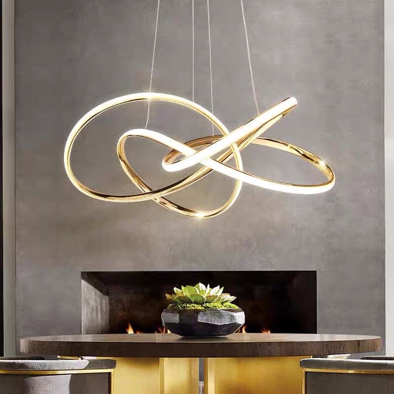 Modern Luxury Twisted Ring Chandelier Light