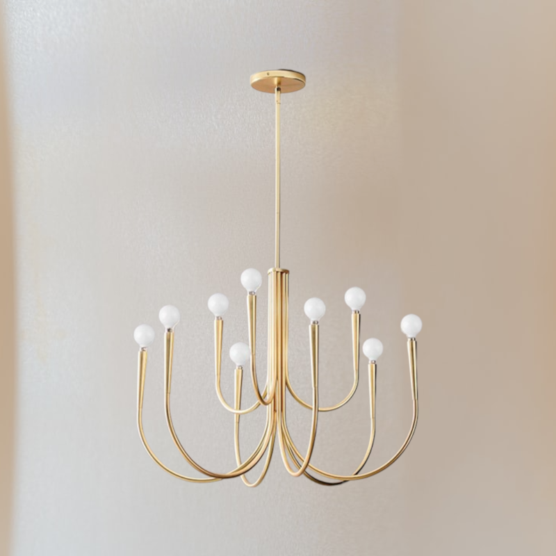 Retro Style Swoop Arm Luxury Chandelier Lamps