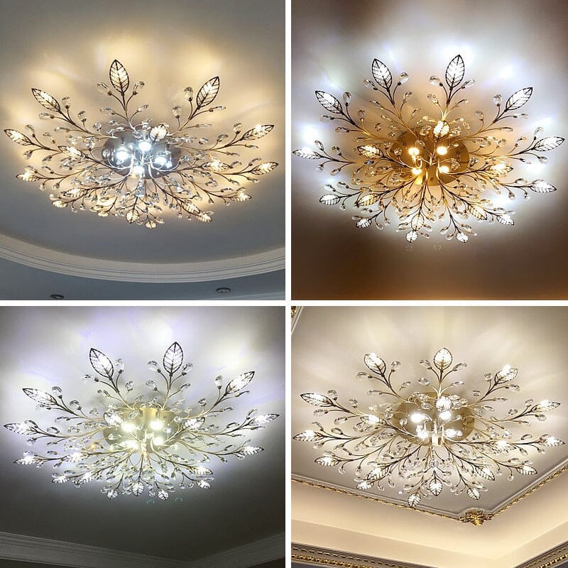 Kristallen Blad Luxury K9 Crystal Chandelier Lamp