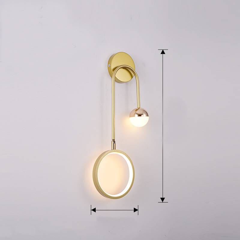 Creative Nordic Headboards Round Ball Wall Lamp