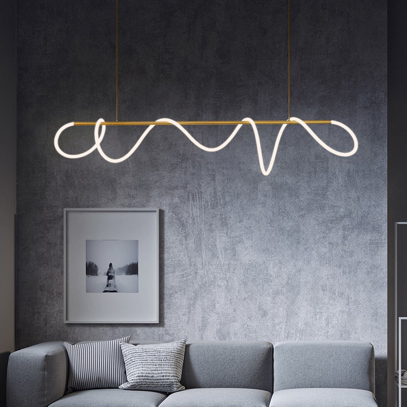 Golden Designer Rope LED Chandelier Lamps