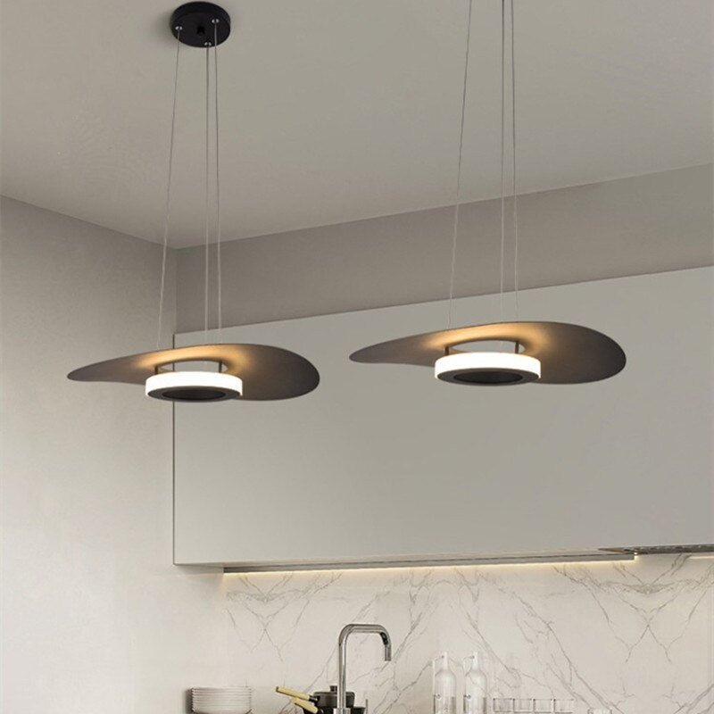 Modern Novelty Round Aluminum LED Pendant Light