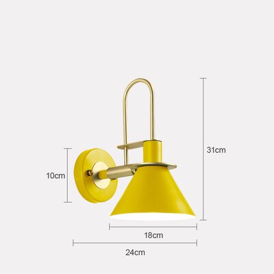 Traditional Industrial Iron Bell Wall Lamps