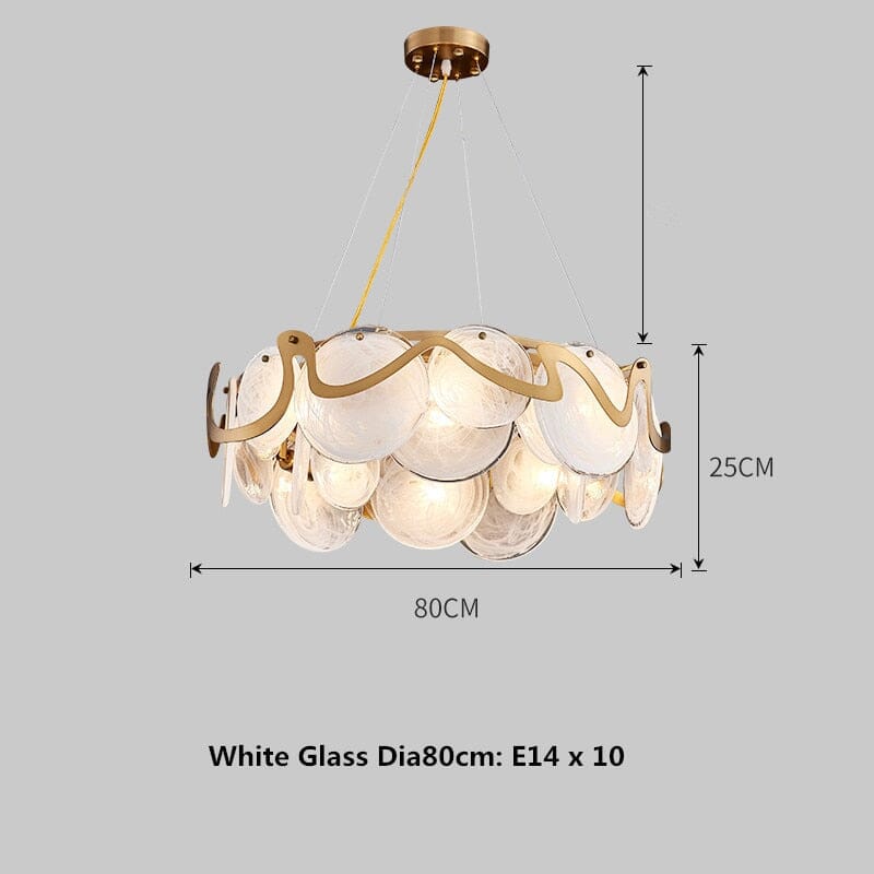 Creative Glass Lustre Gold Iron Chandelier Lamp