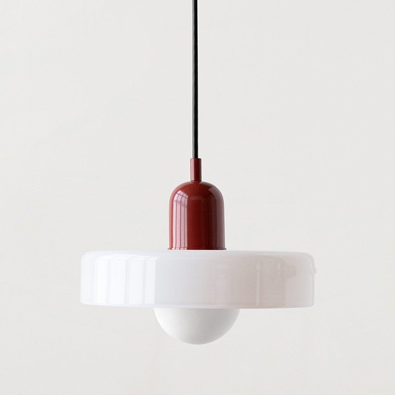 Vintage Scandinavian Glass Pendant Light