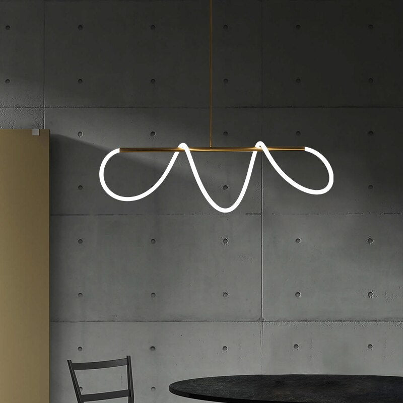 Golden Designer Rope LED Chandelier Lamps