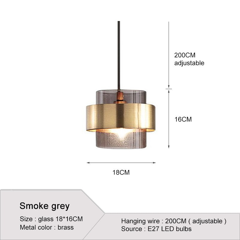 Nordic Luxury Plating Glass Pendant Light