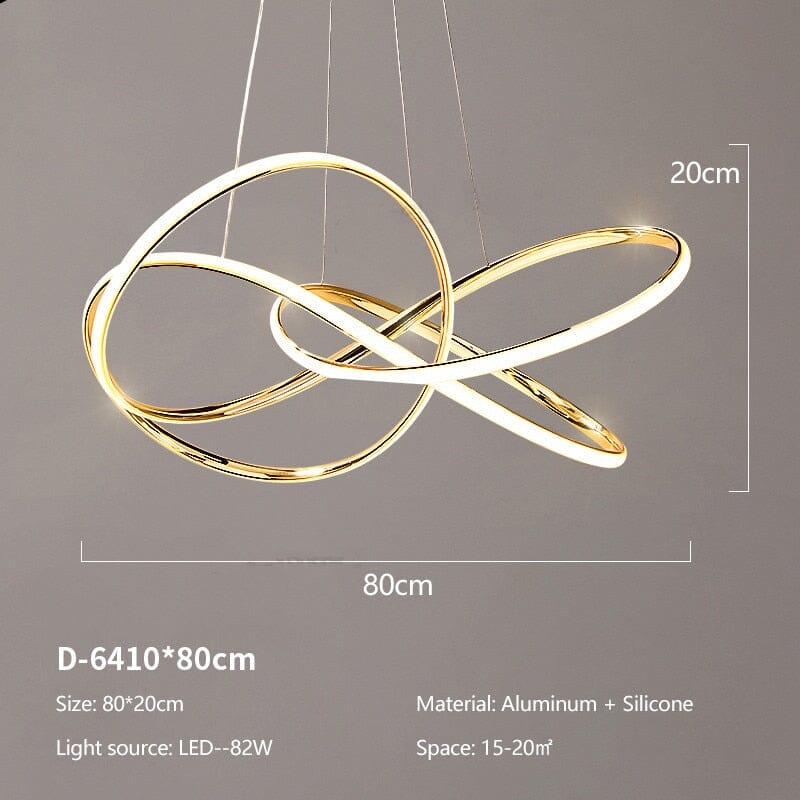 Modern Luxury Twisted Ring Chandelier Light
