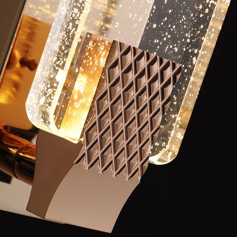 Modern Luxury Crystal Rectangular Bubble Wall Lamp