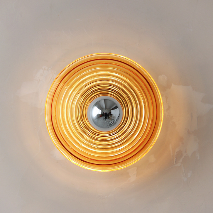 Vibrant Round Glass Wall Lamp