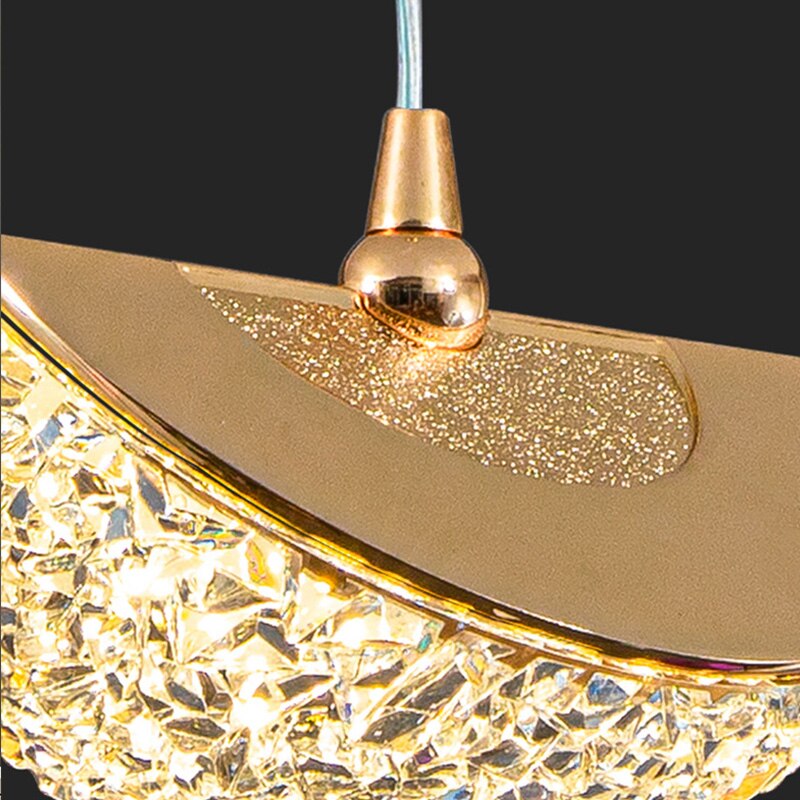 Gilded Serenity Gold Crystal Pendant Light