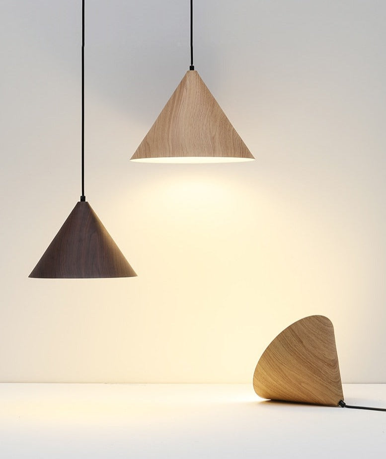 Sleek Pyramid-Shaped Pendant Light