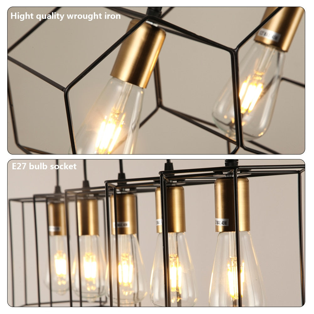 Image showcasing Sleek and Efficient: Modern Loft LED Metal Pendant Lamp