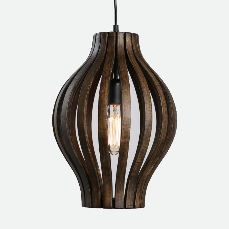 Wood LED Hanging Pendant Lamp