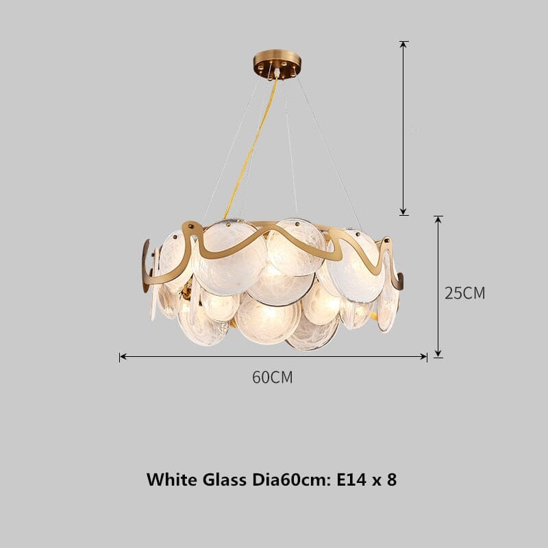 Creative Glass Lustre Gold Iron Chandelier Lamp