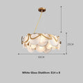 Creative Glass Lustre Gold Iron Chandelier Lamp