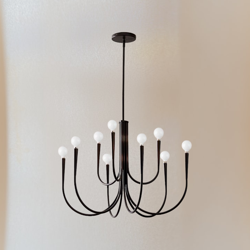 Retro Style Swoop Arm Luxury Chandelier Lamps