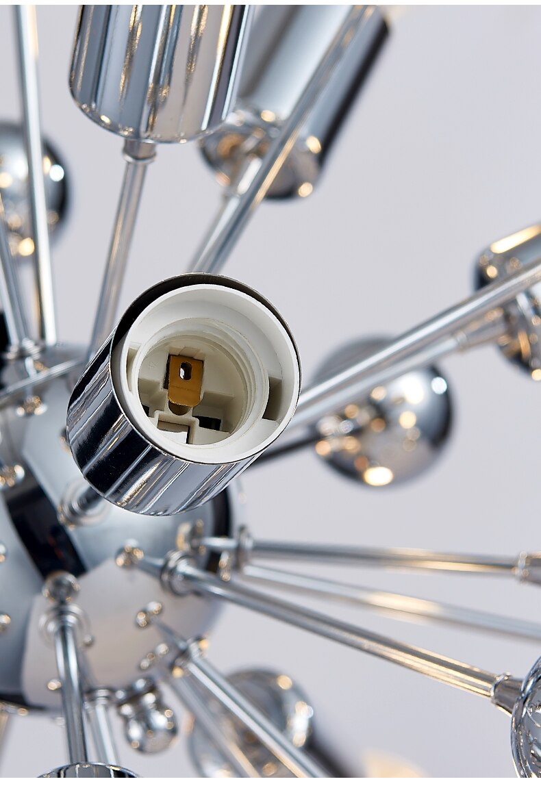 Astro-inspired Chrome LED Chandelier