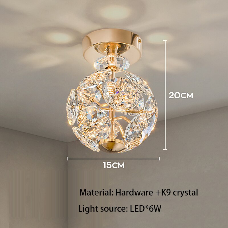 Sphere K9 Pure Crystal Noble Pendant Lamps