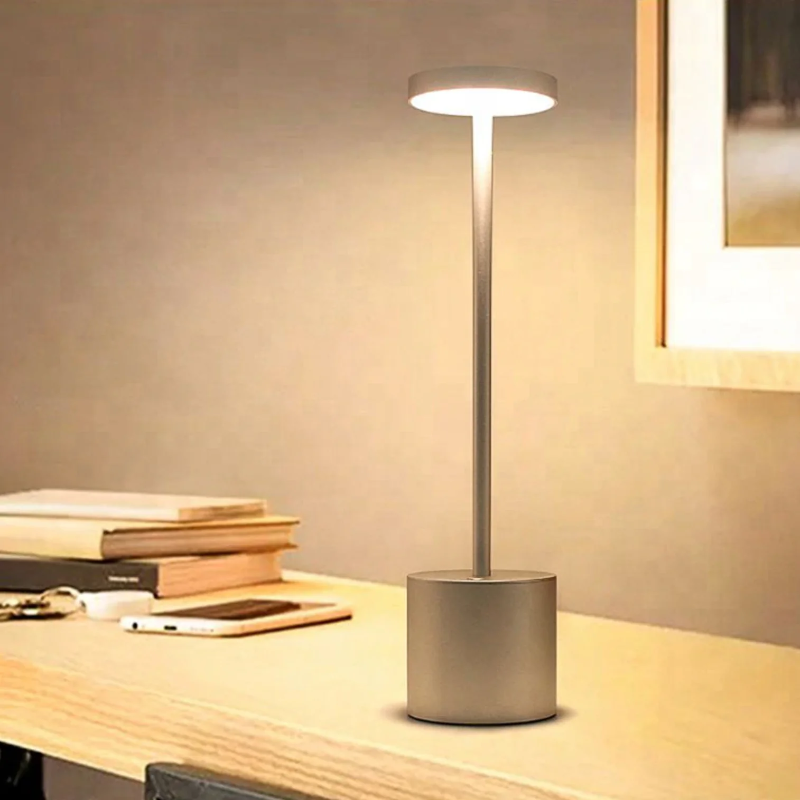 Sleek Metal Aluminum Table Lamp