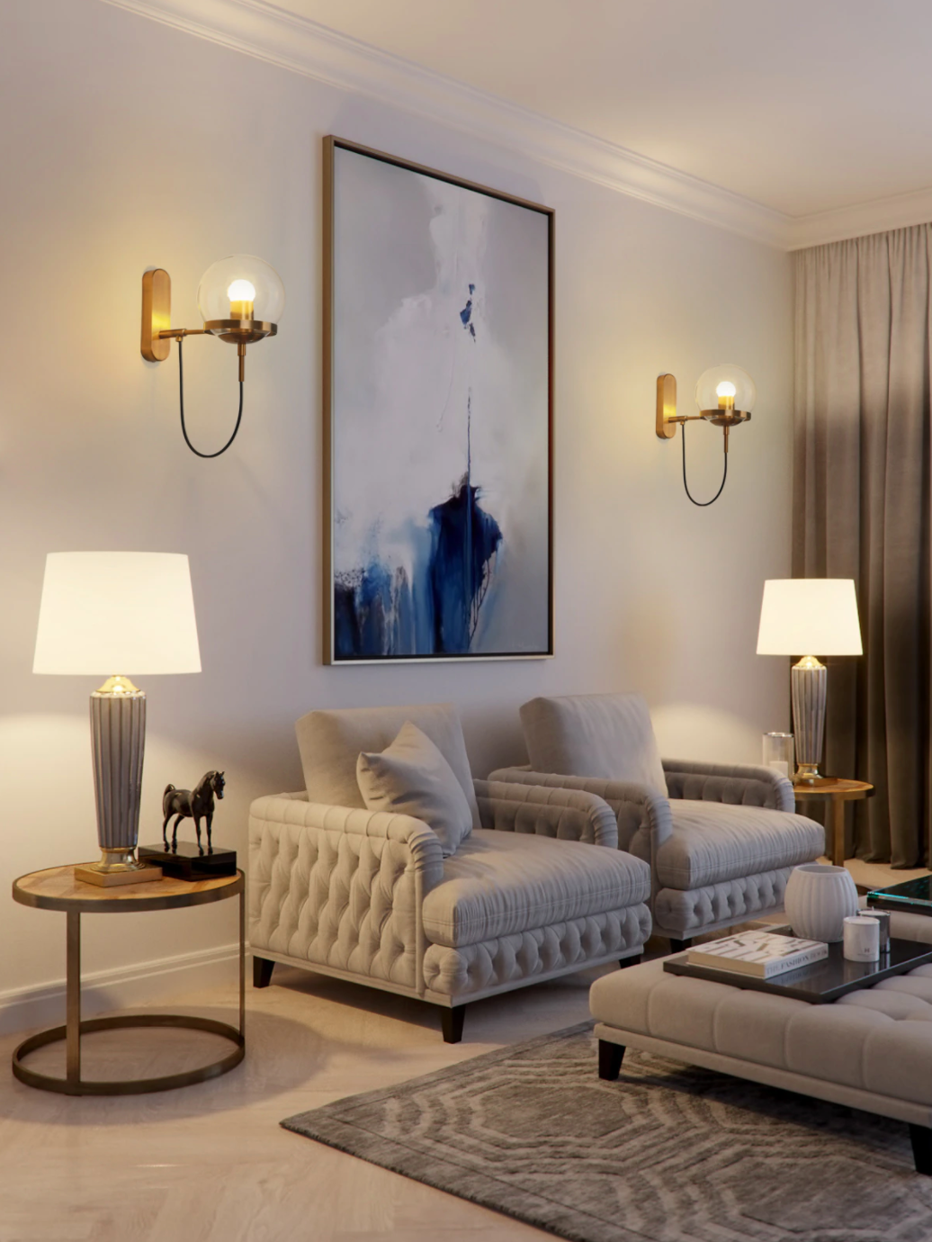 Urban Glass Sphere LED Wall Lamp