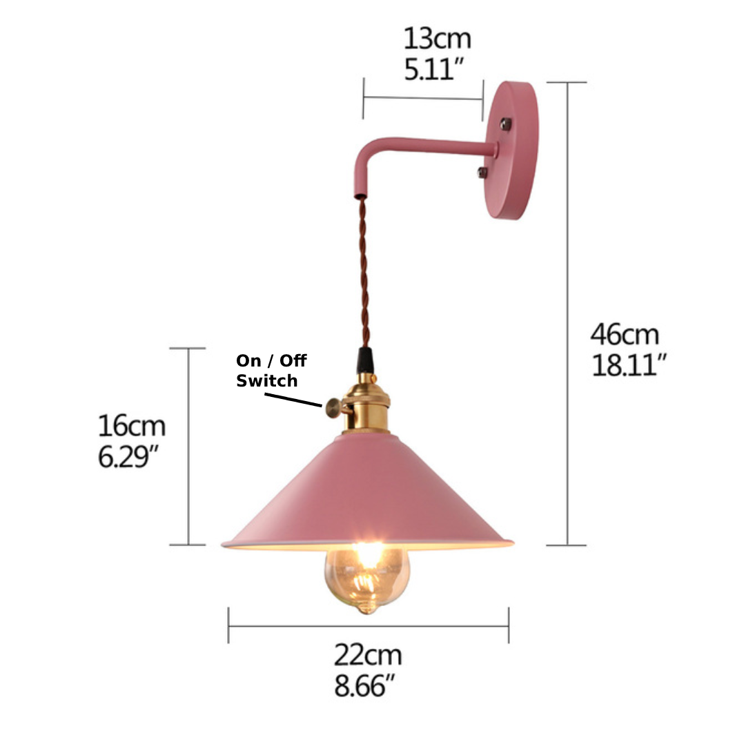 Antique Colored Metal Wall Light