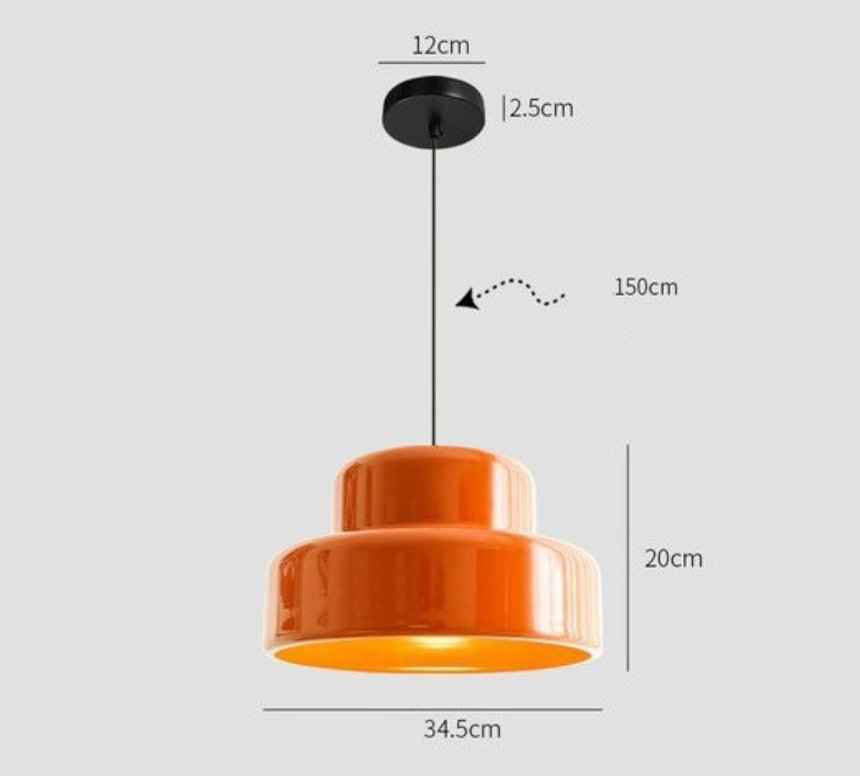 Nordic Vintage Orange Ceiling Pendant Light