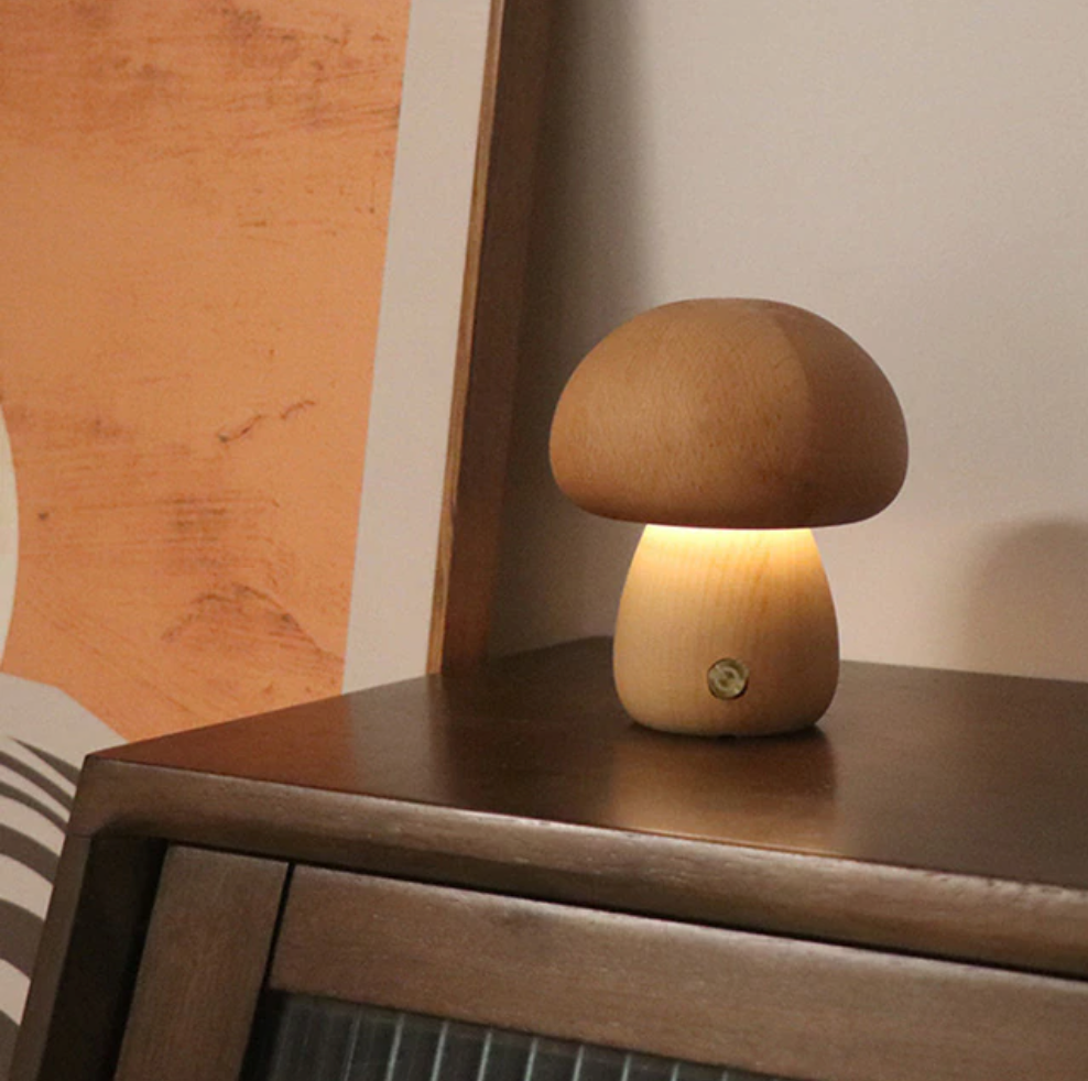 Whimsical Mushroom Night Table Light