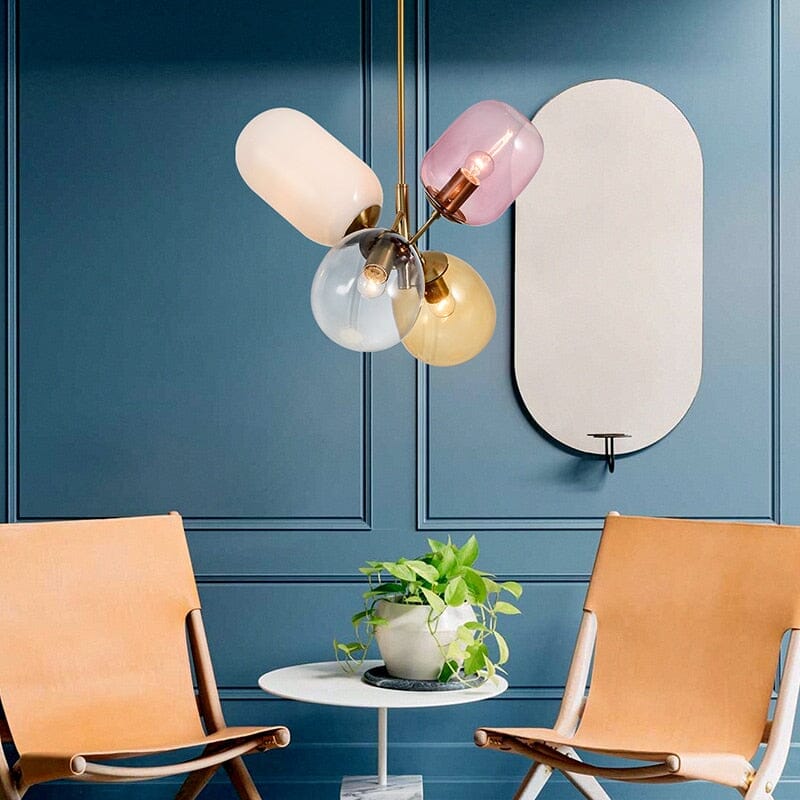 Nordic Postmodern Colorful Glass Pendant Lamps