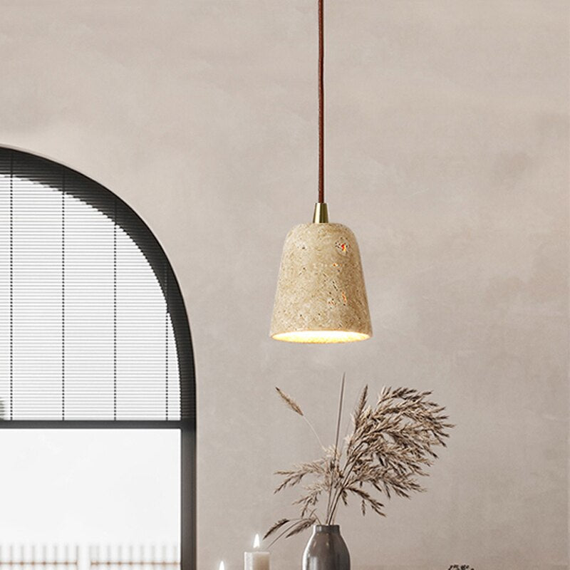 Marble Travertine Pendent Light