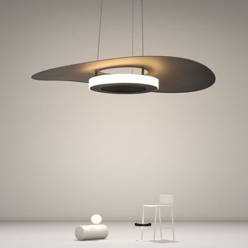 Modern Novelty Round Aluminum LED Pendant Light