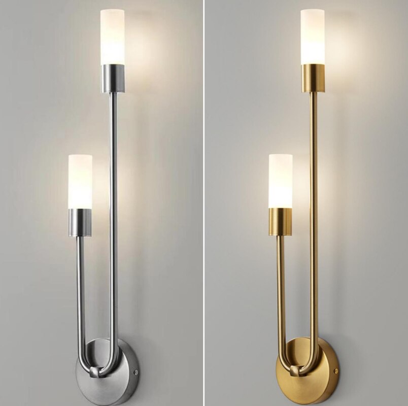 Modern Copper U-Shape Luster LED Wall Lamp