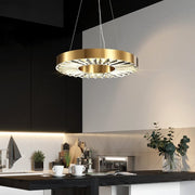 Crystal Ring Gold Frame Chandelier Lamp