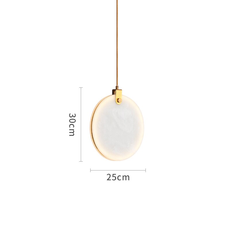 Simple Marble Round Crystal Villa Pendant Lamps