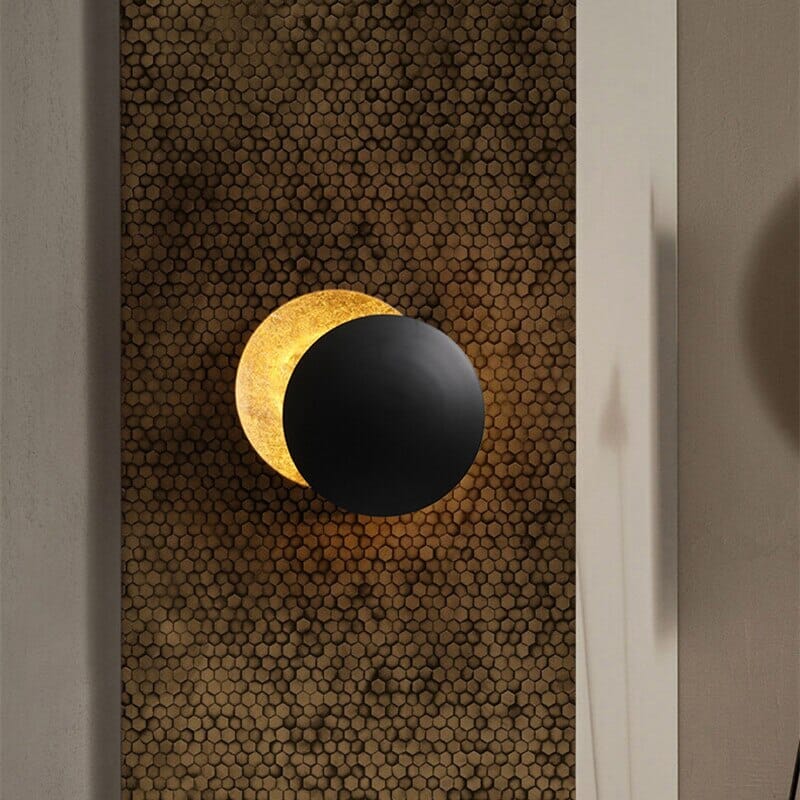 Modern Aisle Round Moon Eclipse Wall Lamp