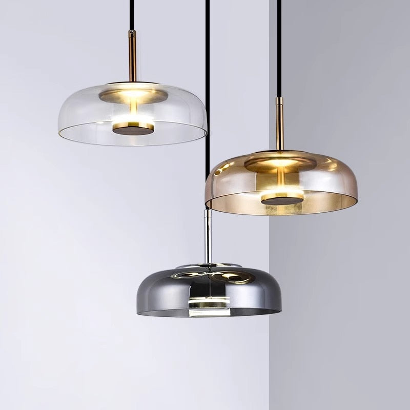 Modern Cupola Glass Cup LED Pendant Light