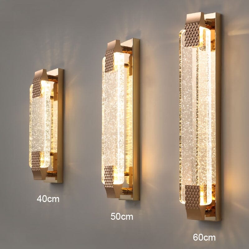 Modern Luxury Crystal Rectangular Bubble Wall Lamp