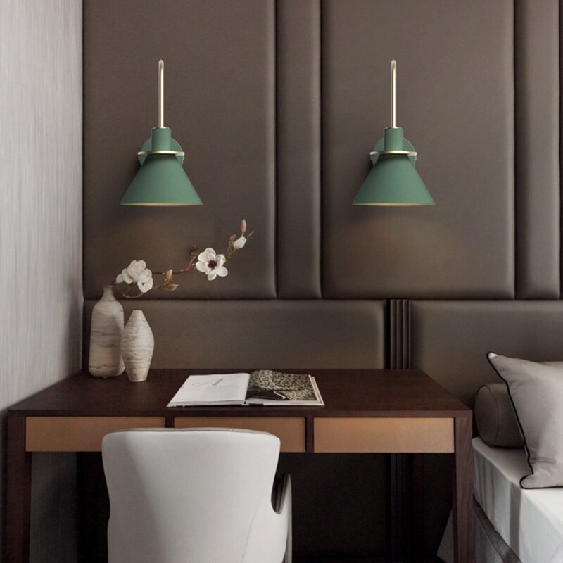 Traditional Industrial Iron Bell Wall Lamps
