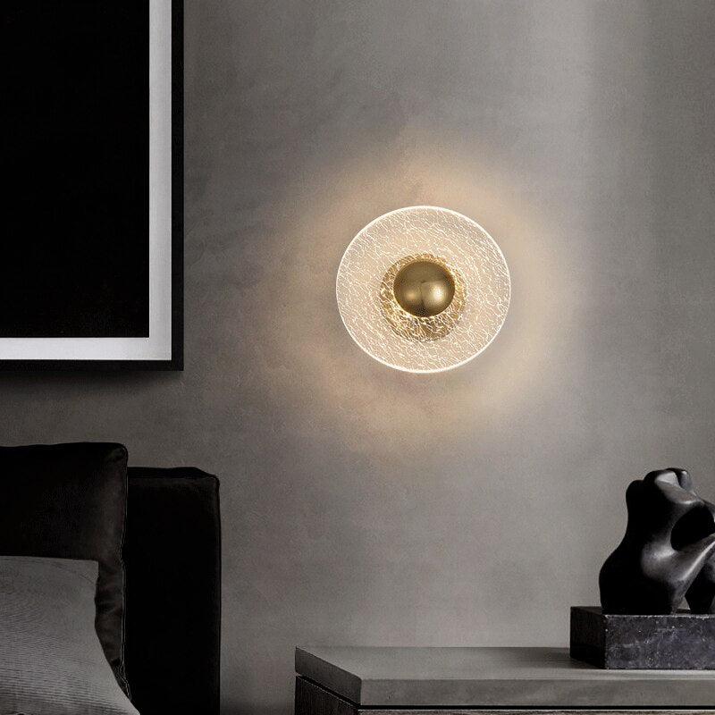 Modern Luxury Flower Round Wall Lamp