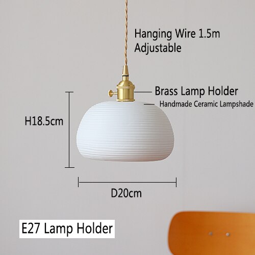 Handcrafted Ceramic Lampshade Pendant Light