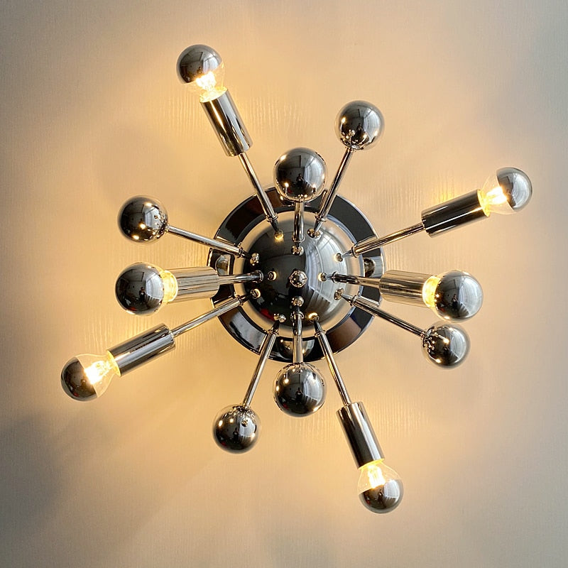 Astro-inspired Chrome LED Chandelier