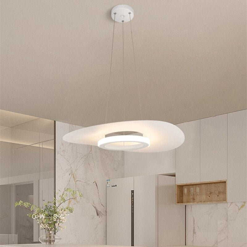 Modern Novelty Round Aluminum LED Pendant Light