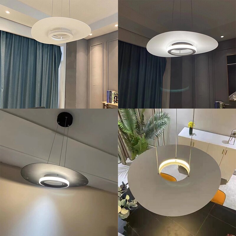 Modern Novelty Round Aluminum LED Pendant Light