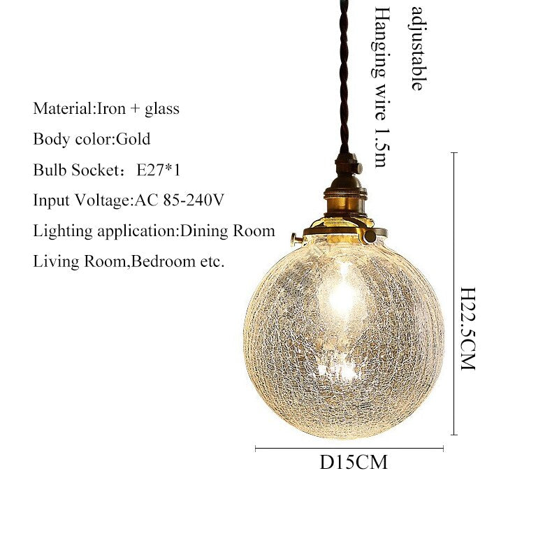 Sparkle Globe Glass Pendant Light