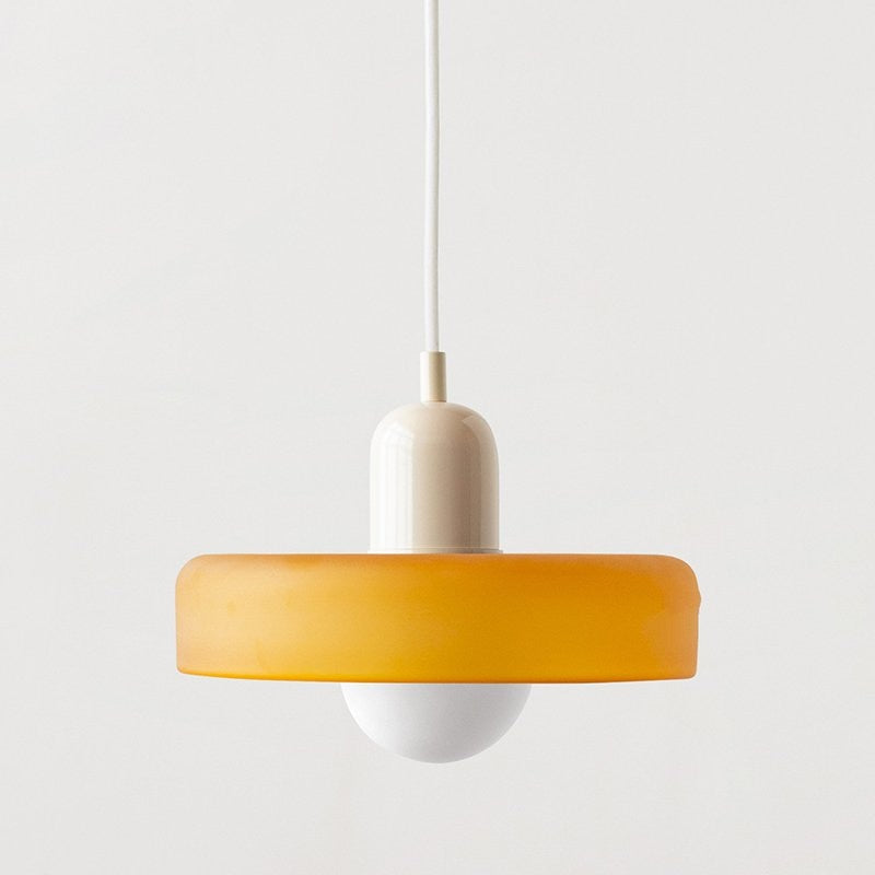 Vintage Scandinavian Glass Pendant Light